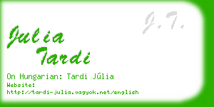 julia tardi business card